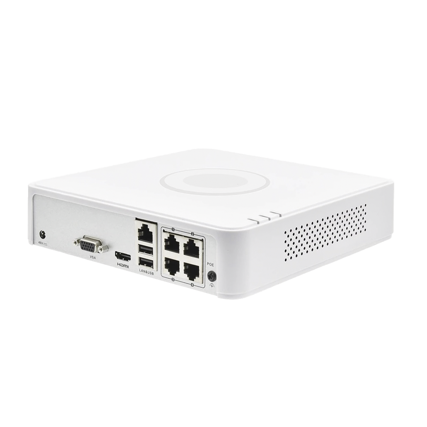 NVR 4 Megapixel (Compatible con Cámaras ACUSENSE) / 4 canales IP / 4 Puertos PoE /1 Bahía de Disco Duro / Salida de Vídeo Full HD