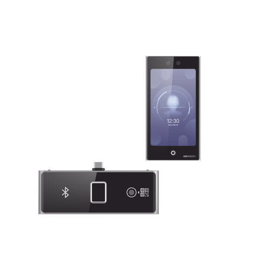 Terminal Facial Min Moe WiFi con pantalla de 7" y Lector de Huellas, Códigos QR y Bluetooth /  Exterior IP65 / 10,000 rostros y 50,000 tarjetas / Soporta módulo lector de Huella, QR y Bluetooth