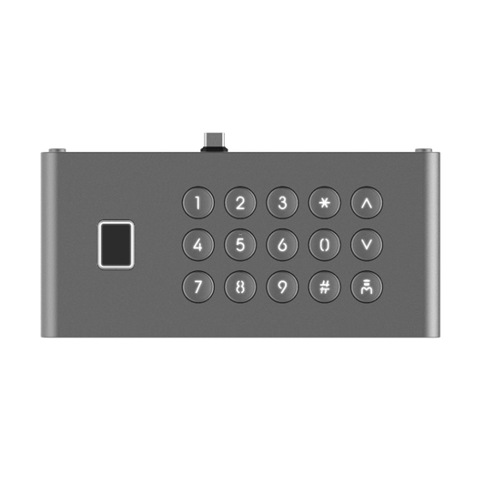 Módulo de Teclado y Huella Digital para Frente de Calle IP DS-KD9633-WBE6/ Conexión USB-C / 15 Botones / IP65 / IK07