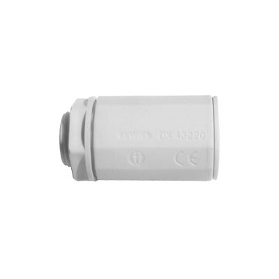 Conector (Racor) de tubería rígida a tubería flexible (Diflex), PVC Auto-Extinguible, 20 mm, IP65