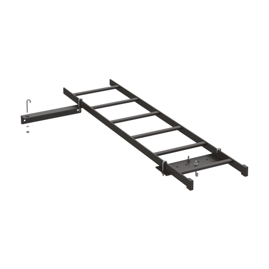 Kit de Conexión de Rack a Pared, Con Escalerilla de 1.3 m de Largo y 12 in de Ancho, de Acero, Color Negro