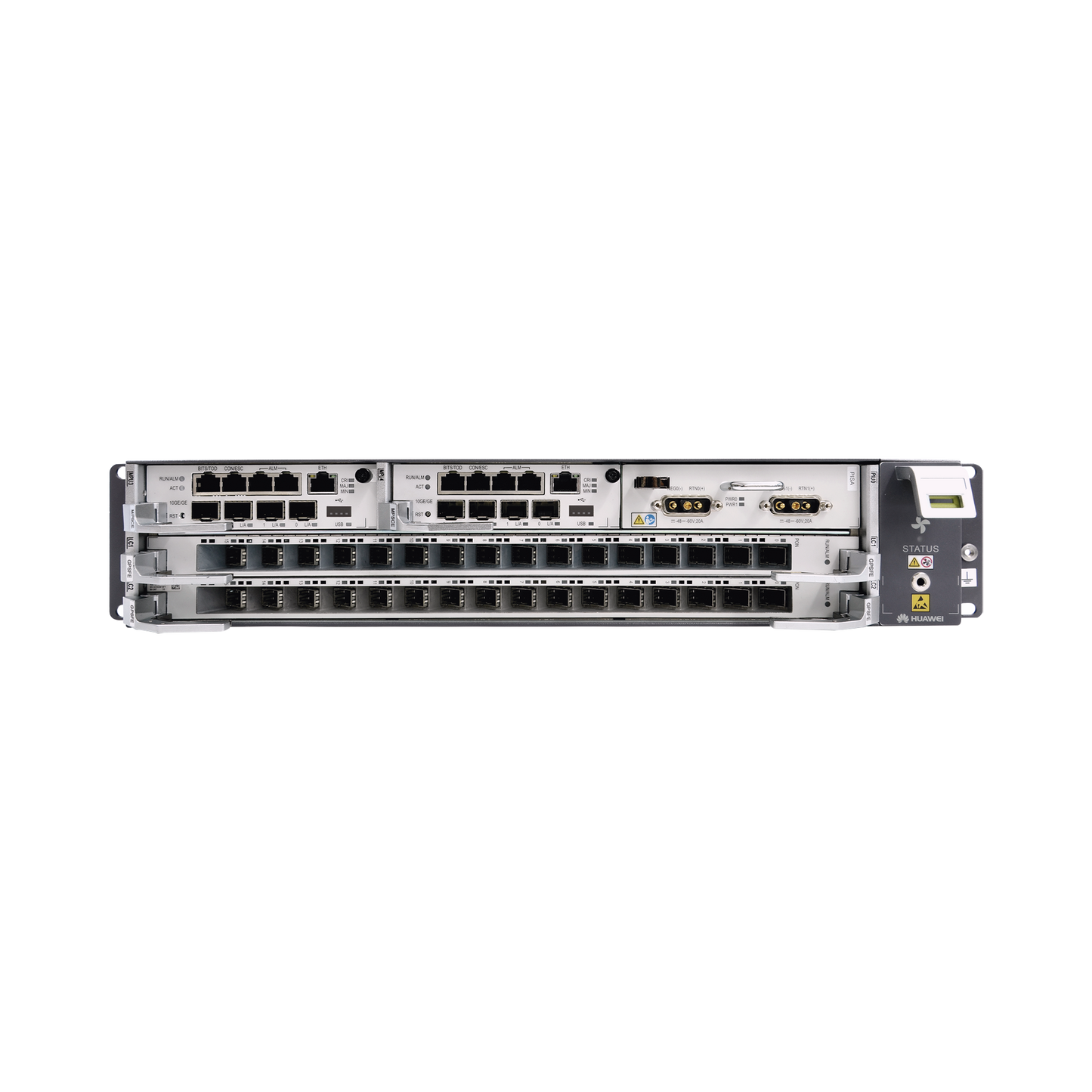 OLT GPON Carrier Class con 1 tarjeta de 16 puertos GPON, 2 ranuras, 1 Fuente de alimentación AC, 2 UR