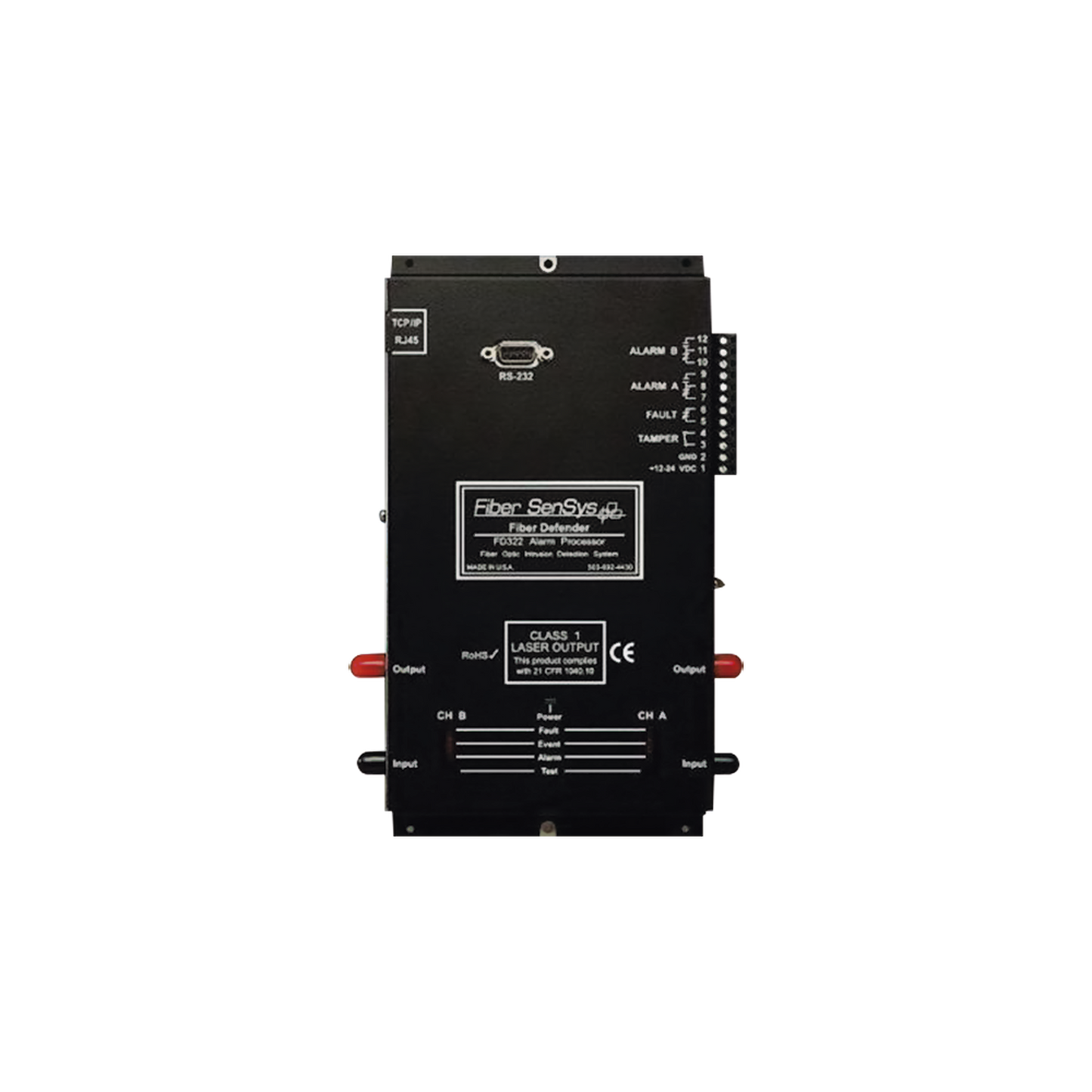 Sensor de Seguridad Perimetral de 1 Zona / Detección por Fibra Óptica Sensitiva/ 0 a 5 Km de protección/ Comunicación IP