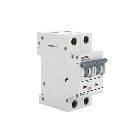 Protección Térmica 2P, 32A,  Corriente Alterna  400 V CA para Aplicación Fotovoltaica Montaje Riel DIN
