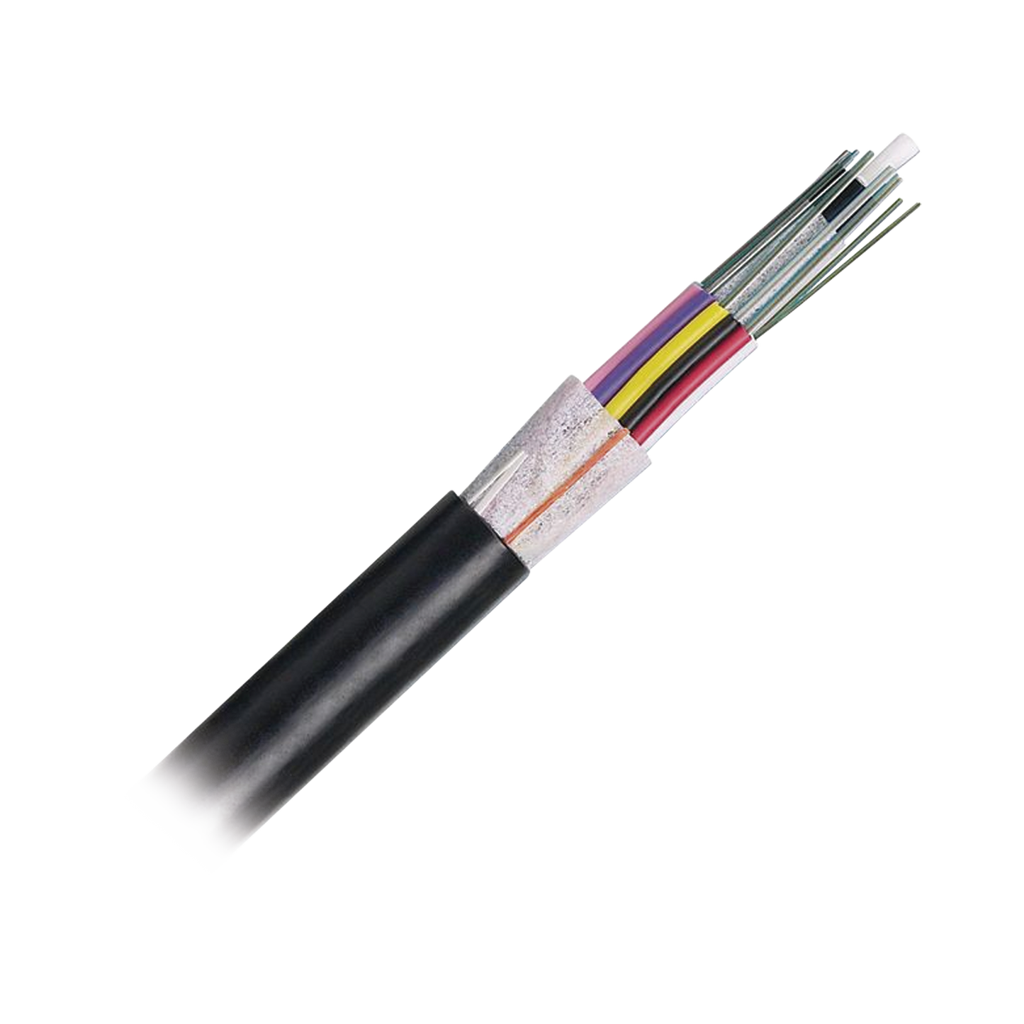 Cable de Fibra Óptica de 6 hilos, OSP (Planta Externa), No Armada (Dieléctrica), 250um, Monomodo OS2, Precio Por Metro