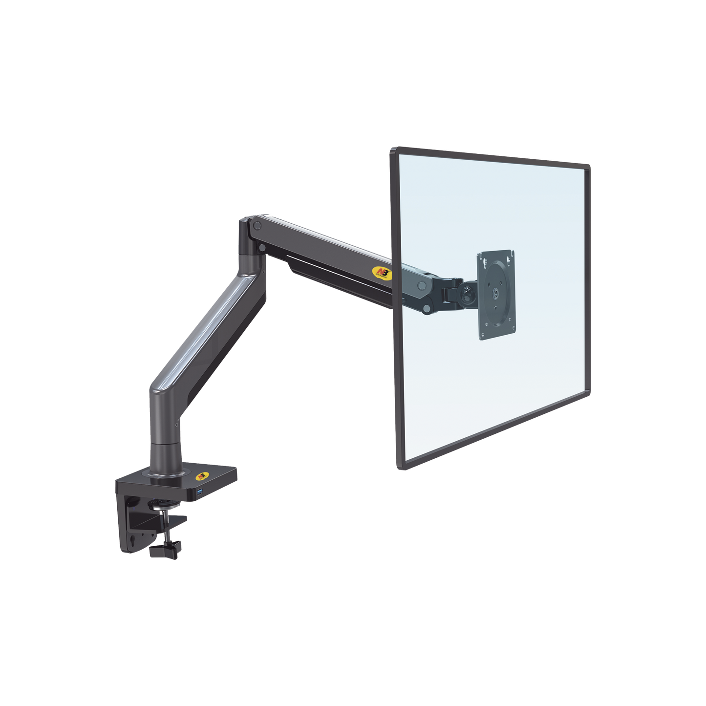 Montaje de Escritorio Articulado para Monitores de 22-40" / Soporta hasta 15 kg / Vesa 75 x 75 / 100 x 100 / Acero / Giro: 360°