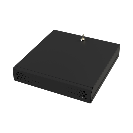Gabinete Metálico para DVR/NVR. Tamaño Max. de DVR/NVR: 445 x 88 x 400mm (An.xAl.xProf.). Compatible con Fuente SLIM.