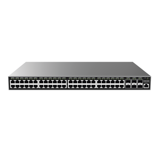 Switch Gigabit PoE+ Administrable / 48 puertos 10/100/1000 Mbps + 6 Puertos SFP+ / Hasta 400W / Compatible con GWN Cloud.