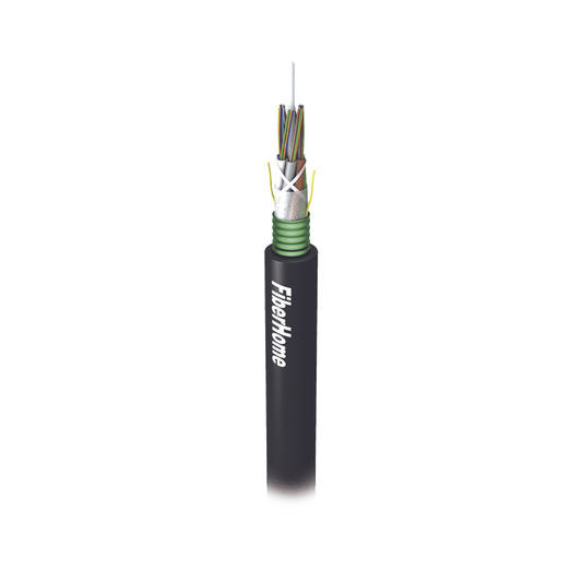 Kilómetro de Fibra Óptica para Exterior G.652D, Armada, Monomodo de 24 Hilos, Loose Tube, Color Negro
