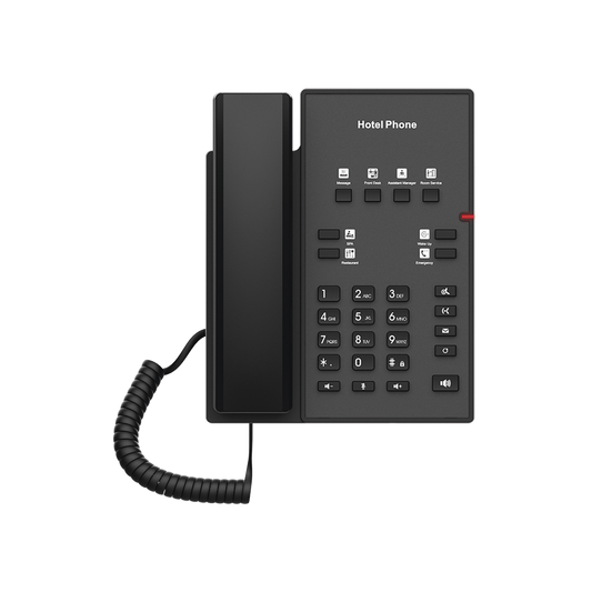 Teléfono IP para Hotelería, profesional con 8 teclas programables para servicio rápido, plantilla personalizable con PoE