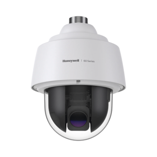 Camara PTZ IP 2 Megapixel / 25X Zoom / 150 mts IR / H.265 / IA (Filtro de Humanos y Vehiculos) / Merodeo / PoE+ / Exterior IP67 / IK10 / ONVIF / NDAA / Serie 35 / Honeywell Security