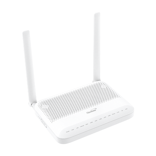 ONU GPON WiFi 2.4/5 GHz MIMO 2x2, 4 puertos Gigabit + 1 POTS + USB, conector SC/UPC