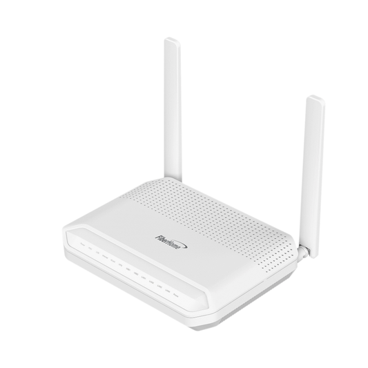 ONU GPON WiFi 6, 2.4/5 GHz, 4 puertos Gigabit + 1 POTS + 2 USB, conector SC/UPC