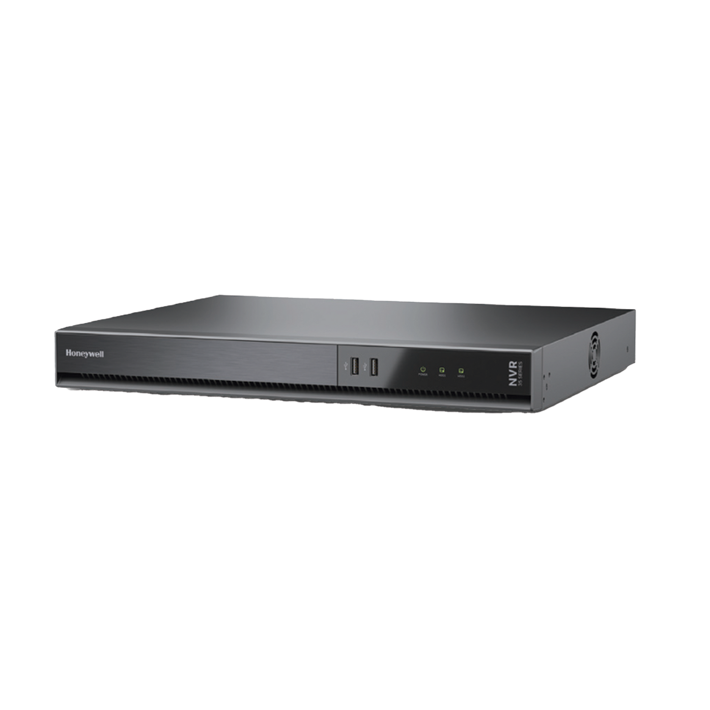 NVR 8 Megapixel (4K) / 16 Canales / 16 Puertos PoE+ / H.265 / Incluye 2 HDD de 8 TB (2 Bahias de Disco Duro) / ONVIF / NDAA / Soporta IA / Serie 35 / Audio y Alarmas I/O / Honeywell Security