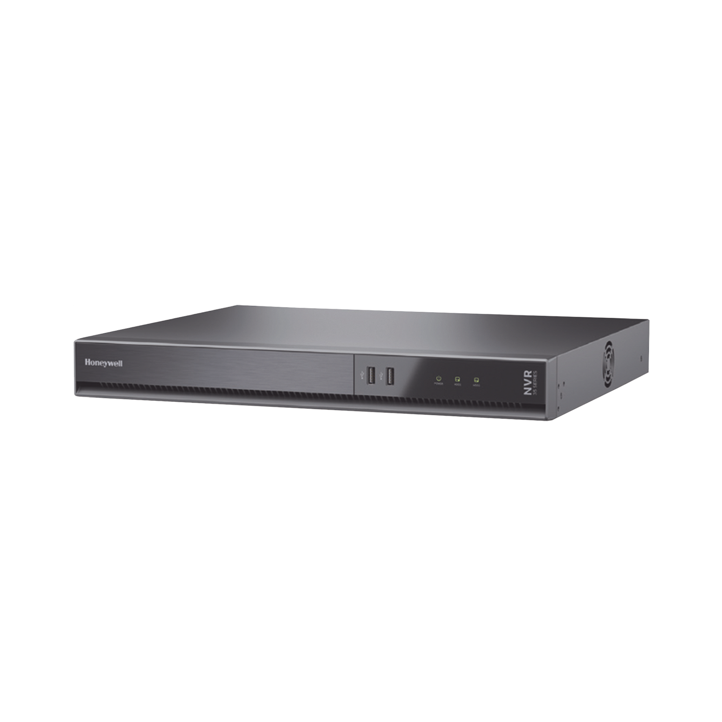 NVR 8 Megapixel (4K) / 16 Canales / 16 Puertos PoE+ / H.265 / Incluye 2 HDD de 8 TB (2 Bahias de Disco Duro) / ONVIF / NDAA / Soporta IA / Serie 35 / Audio y Alarmas I/O / Honeywell Security