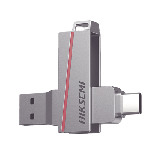 Memoria USB Dual de 128 GB / USB-C y USB-A / Transferencia de Alta Velocidad / Metálica / Compatible con Dispositivos Móviles, Windows, Mac y Linux