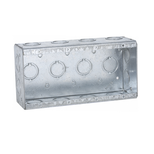Caja Multigang de 4 Gangs,/ Profundidad de 2-1/2"/ 16 TKO (1/2"- 3/4").