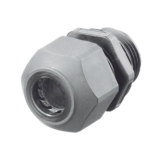 Conector de Cable, Estilo Europeo, para Conductores de 0.17" a 0.45", para Conduit 1/2",  Color Gris.