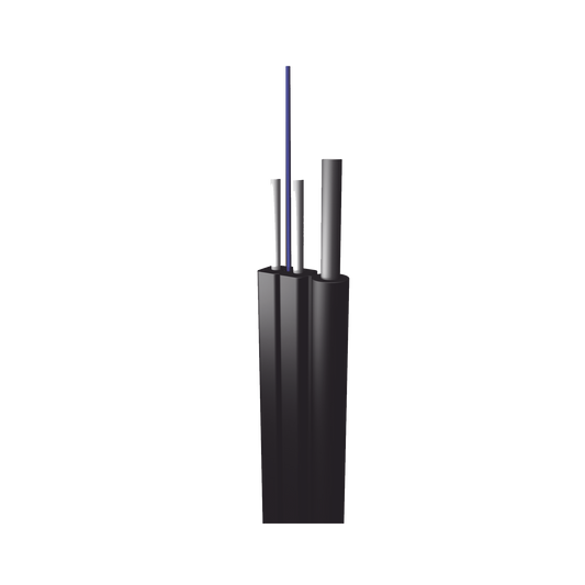 Cable de Fibra Óptica Aérea Mini Figura 8 G.657A2 tipo Drop, Monomodo de 1 Hilo (unifibra), Color Negro, Precio por metro