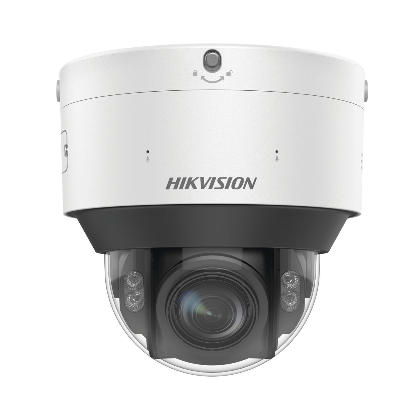 Domo IP 4 Megapixel / Lente Mot. 2.8 - 12 mm / Luz Dual (IR y Luz Blanca) / Reconocimiento Facial / Heat Map / ACUSENSE / Metadata / Micrófono Integrado / IK10 / IP67 / WDR 140 dB / DeepinView