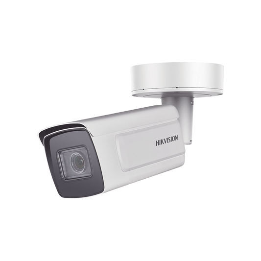 (Reconocimiento de Marca, Modelo, Color, Placa) Bala IP 4 Megapixel / Lente Mot. 8 a 32 mm / ANPR / Reconocimiento y Captura de Placas Vehiculares / WDR 140 dB / IP67 / IK10 / 100 mts IR EXIR / microSD