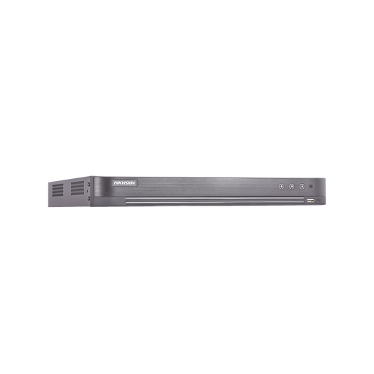DVR 8 Canales TurboHD + 8 Canales IP / 8 Megapixel (4K) / Acusense (Evita Falsas Alarmas) / Audio por Coaxitron / 2 Bahías de Disco Duro / 8 Entradas de Alarma / 4 Salidas de Alarma / H.265+