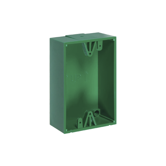 Caja trasera de montaje color verde para estaciones de parada STOPPER