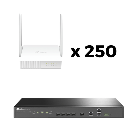Kit para ISP`s / OLT DS-P7001-04 con Paquete de 250 ONU´s Modelo XN020G3.