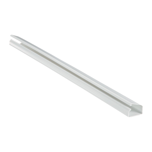 Canaleta LD10 de PVC rígido, con cinta adhesiva para instalación sin herramientas, de 38.4 x 24 x 1828.8 mm, Color Blanco