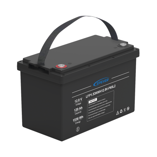 Batería de Litio LiFePO4 Ciclo Profundo 12.8Vdc, 120 Ah, 1.53Kwh