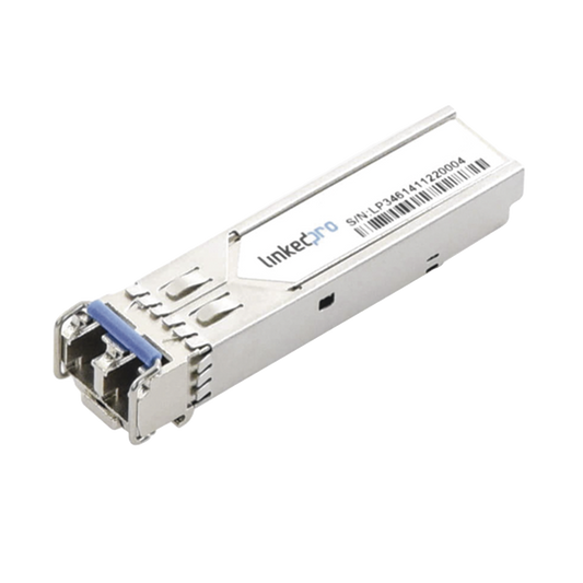 Transceptor Industrial SFP+ (Mini-Gbic) / Multimodo / 10 Gbps de velocidad / Conectores LC Dúplex / Hasta 550 m de Distancia