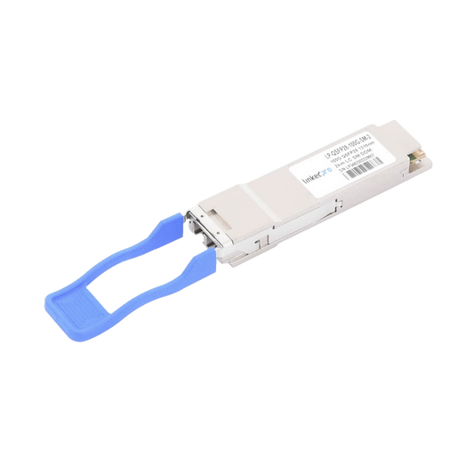 Transceptor QSFP28 (Mini-Gbic) / Monomodo / 100 Gbps de velocidad / Conectores LC Dúplex / Hasta 2 km de Distancia