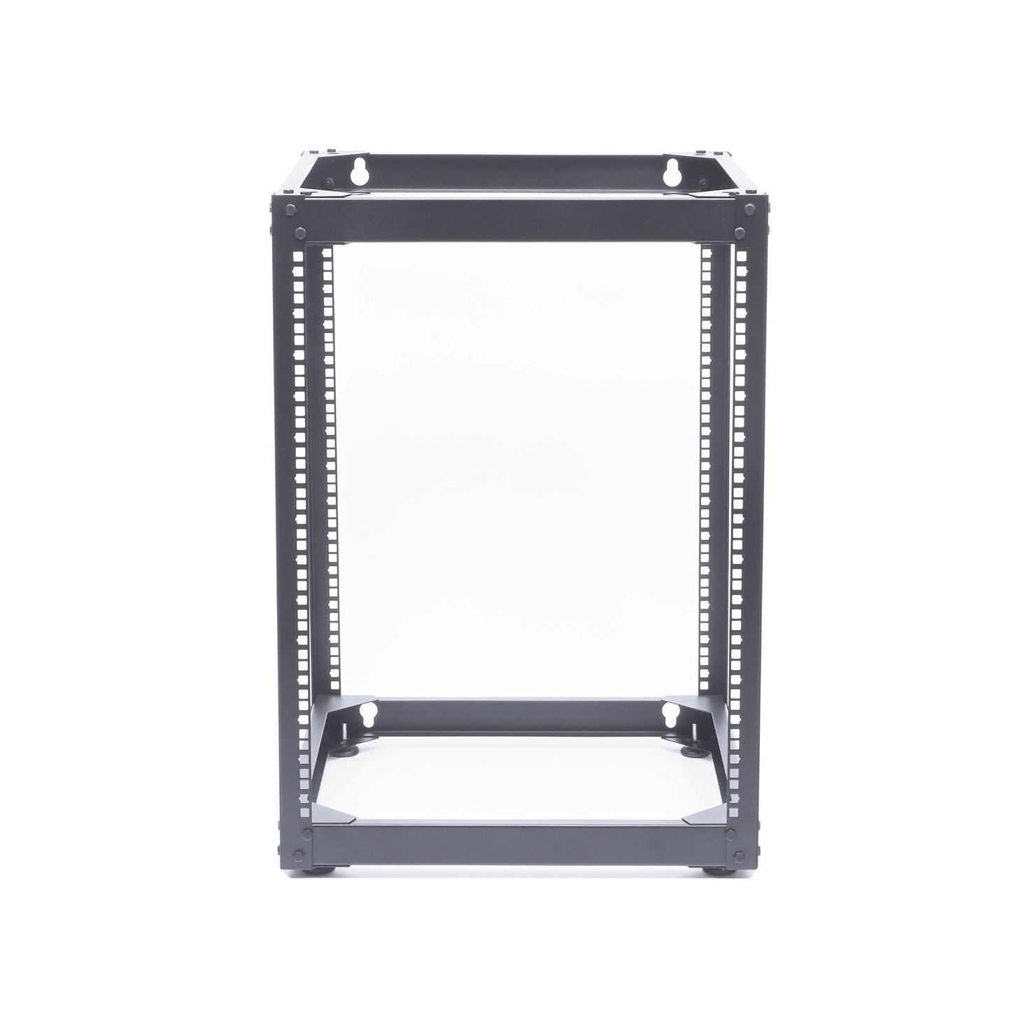 Rack Abierto de 4 Postes Instalación Pared o Piso de 14 Unidades, ¡Ideal para Equipo de Audio!