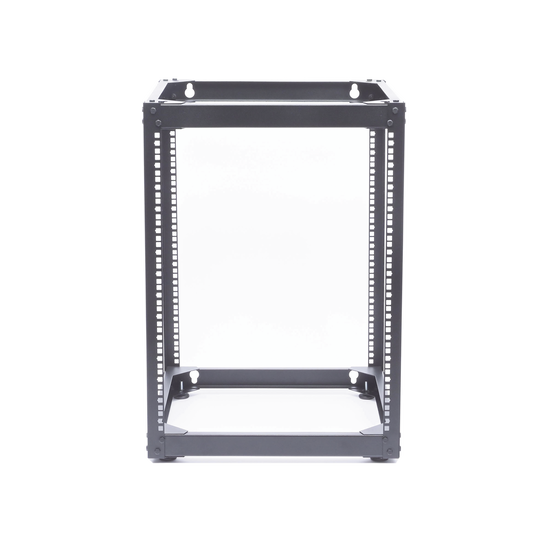 Rack Abierto de 4 Postes Instalación Pared o Piso de 14 Unidades, ¡Ideal para Equipo de Audio!
