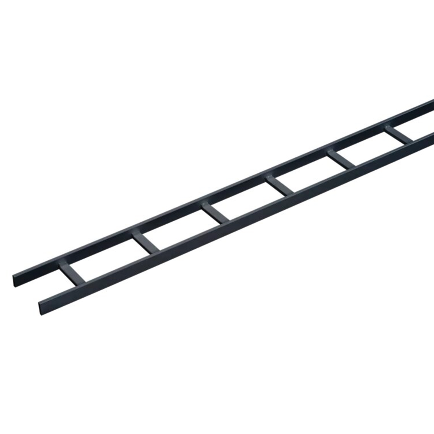 Charola Tipo Escalerilla de Secciones Rectas, 12 in (305 mm) de Ancho, Travesaños a Intervalos de 9 in (229 mm), Tramo de 10 ft (3.05 m), de Acero, Color Negro