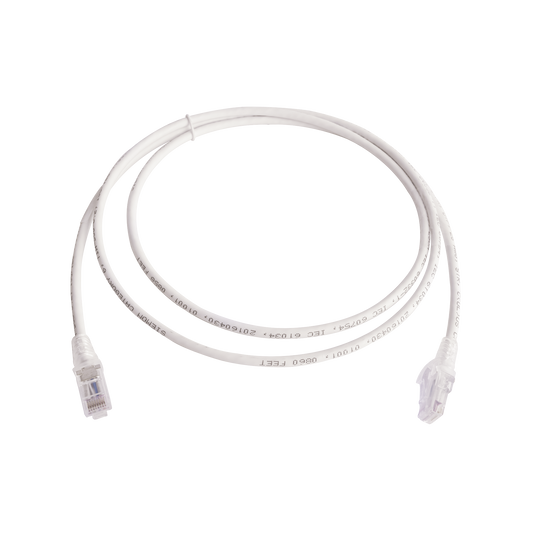 Patch Cord MC6 Modular Cat6 UTP, CM/LS0H, 5ft, Color Blanco