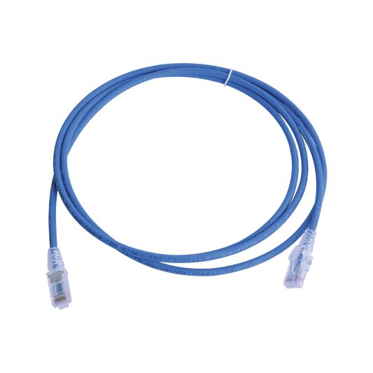 Patch Cord MC6 Modular Cat6 UTP, CM/LS0H, 7ft, Color Azul