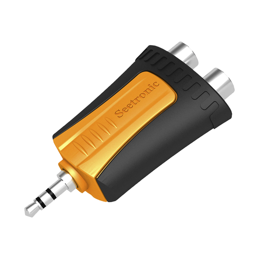 Conector Estéreo | 3.5 mm - 2 x conector Hembra RCA | Adaptador de Carcasa de Plástico