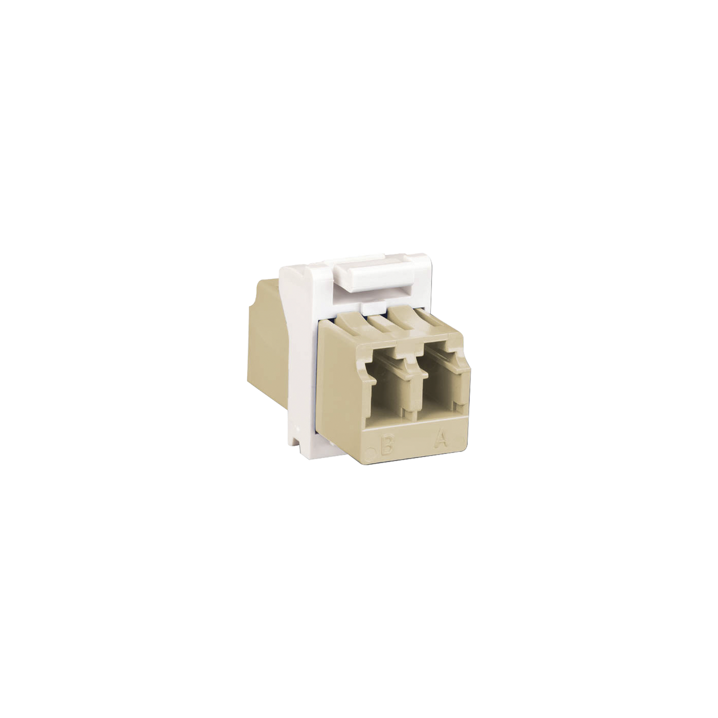 Módulo Acoplador MAX de Fibra Óptica, LC Duplex, Compatible con Monomodo y Multimodo, Color Blanco