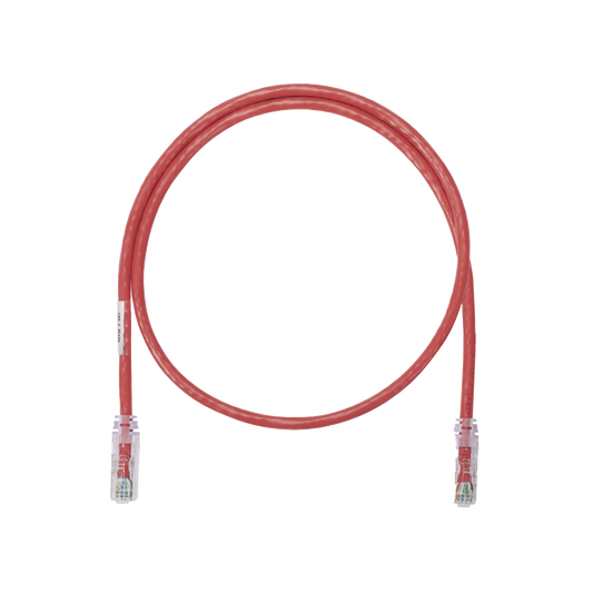 Cable de parcheo UTP Categoría 6, con plug modular en cada extremo - 1 ft (30.48 cm) - Rojo