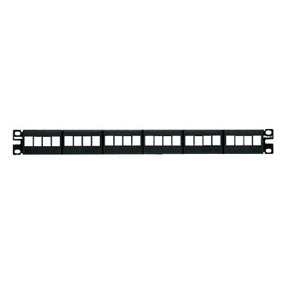 Panel de Parcheo Modular Keystone (Sin Conectores), de 24 Puertos, Identificación con Etiqueta Adhesiva,  1UR