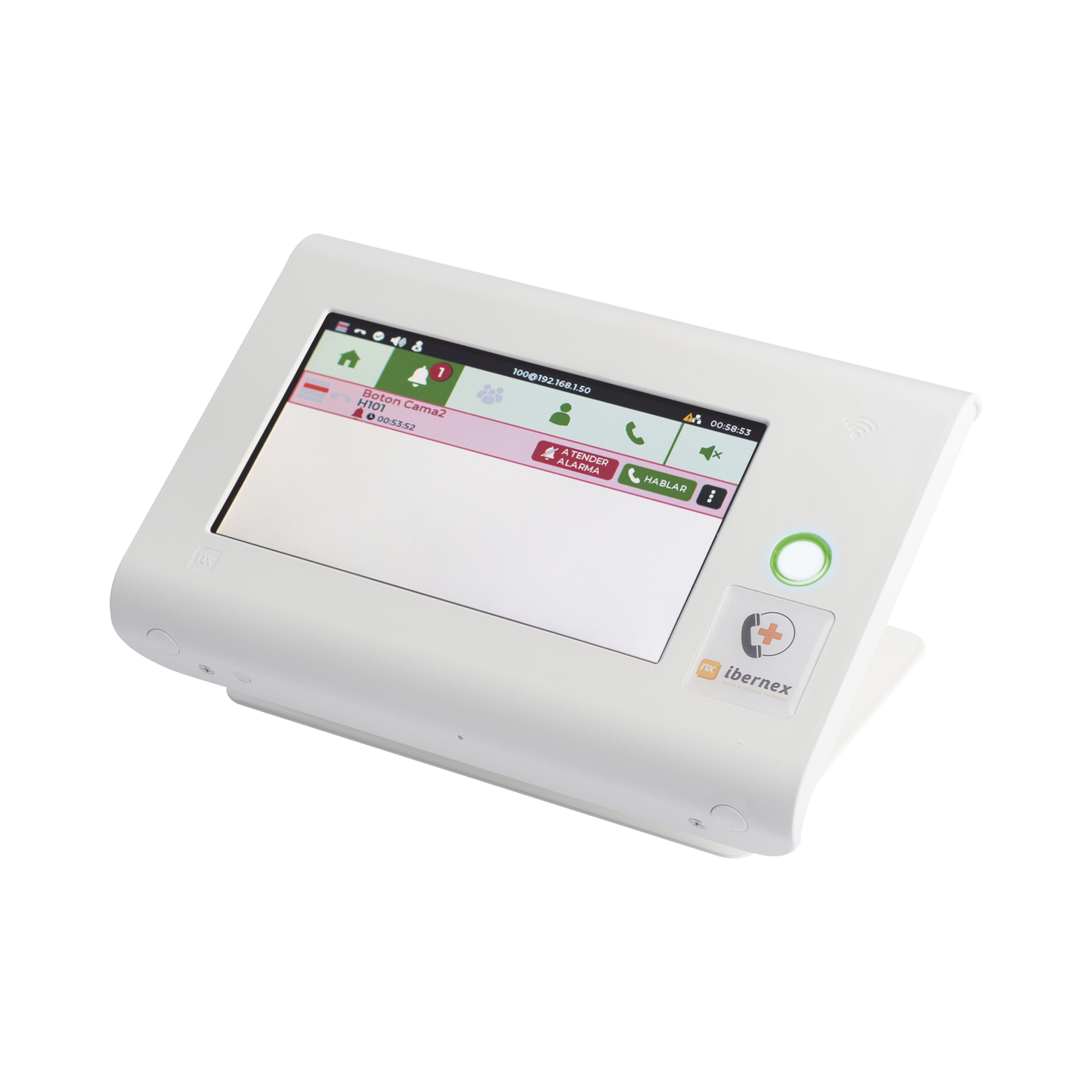 Consola de Sobremesa para Puesto de Control de Enfermería / Pantalla Táctil 7" / PoE / SIP / RFID / Compatible con NX0019/B, NX1021 y NX0015