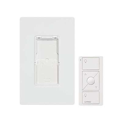 Kit, placa de pared y Control Remoto PICO Inalámbrico, complemente con un atenuador o switch on/off, Caseta, RA2, RadioRa2