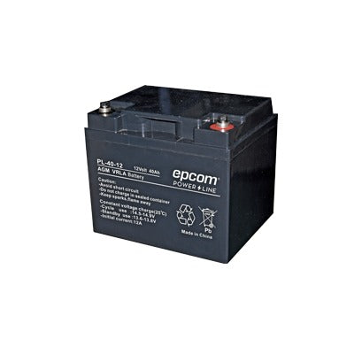Batería de Respaldo para equipo electrónico / UL / 12V @ 40 Ah / Tecnología AGM-VRLA / Uso en: Alarmas de intrusión / Incendio / Control de acceso / CCTV / Terminales tipo HEX. M6