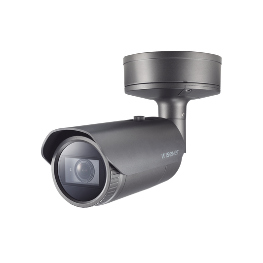 Camara Bala IP 2MP con IA / Lente Motorizado 4.38 a 9.33mm / P-Iris / WDR 120dB / H.265 / RanuraSD / Protección IP67 IK10 NEMA4X