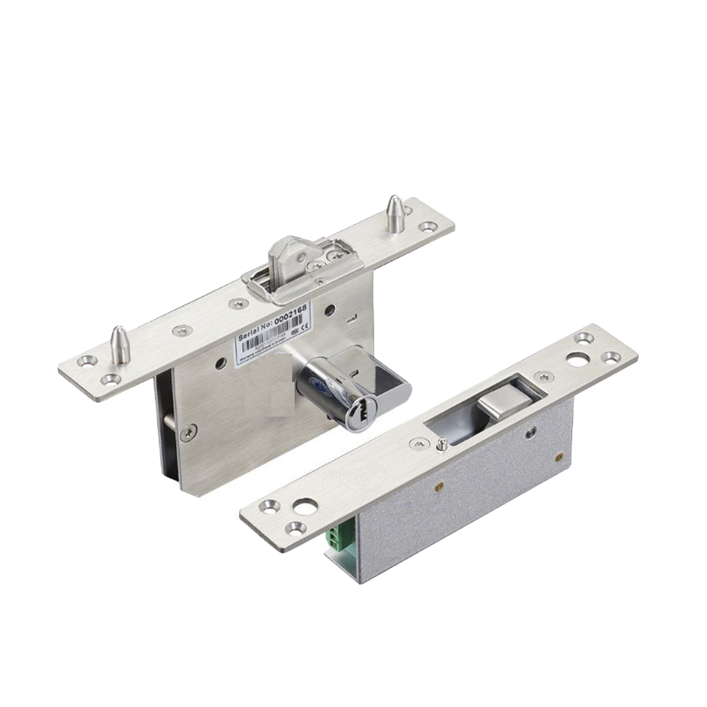 Cerradura eléctrica para puertas corredizas tipo gancho / apertura con llave ambos lados / Cerrada en caso de falla/ IP65