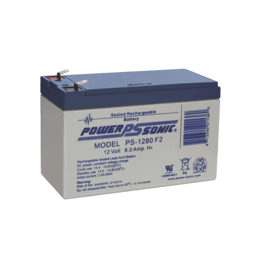 Batería de Respaldo UL de 12V 8AH / Ideal para Sistemas de Detección de Incendio / Control de Acceso / Intrusión / Videovigilancia / Terminales Tipo F2