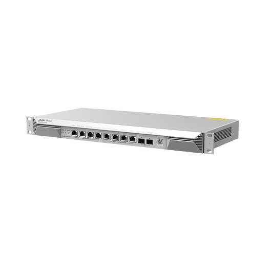 Router administrable , 1 puertos LAN , 6 puertos LAN/WAN Multi-gigabit,  2 SFP+ LAN/WAN,1 Puerto WAN Multi-gigabit, hasta 1500 clientes .
