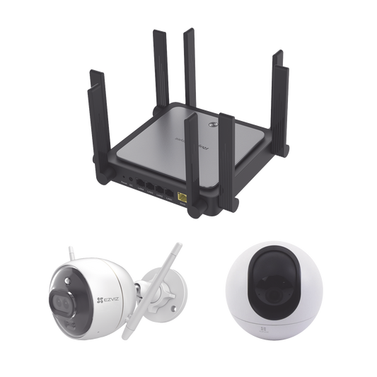 Kit de Router Ruijie Con Cámara EZVIZ / I Incluye 1 PZA CS-C6 / 1PZ C3X / Un Router RGEW3200GXPRO