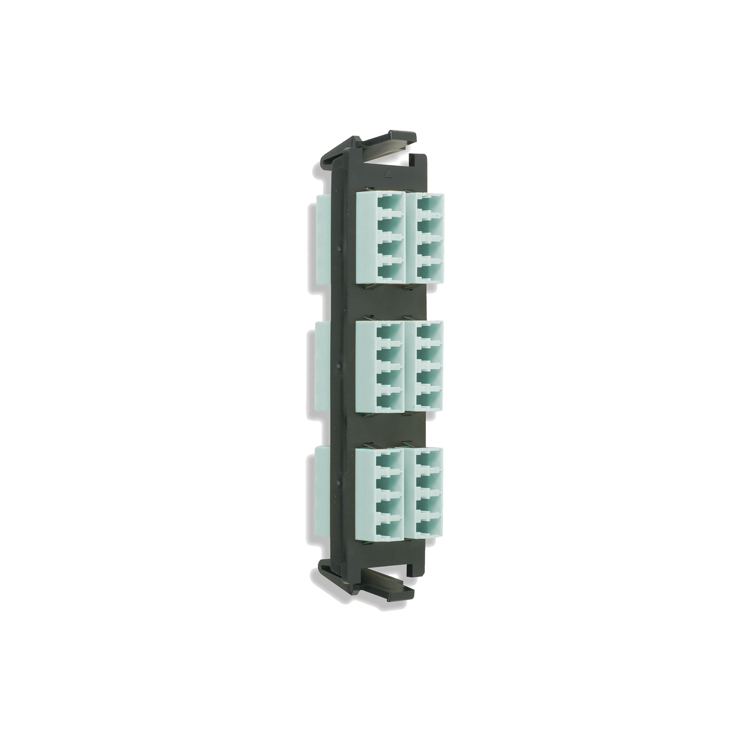 Placa acopladora de Fibra Óptica Quick-Pack, Con 6 Conectores LC Quad (24 Fibras), Para Fibra Multimodo, Aqua